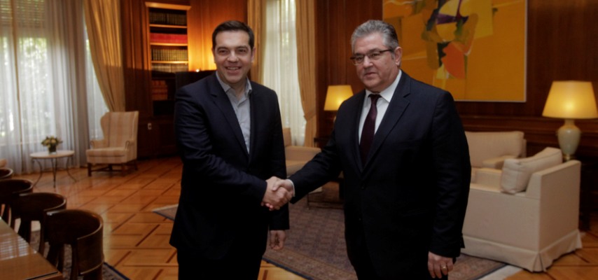 Συνάντηση του Πρωθυπουργού Αλέξη Τσίπρα με τον ΓΓ του ΚΚΕ Δημήτρη Κουτσούμπα