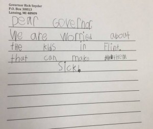 "Αγαπητέ κυβερνήτη, ανησυχούμε για τα παιδιά του Φλιντ που μπορεί να αρρωστήσουν"-από γράμμα παιδιού