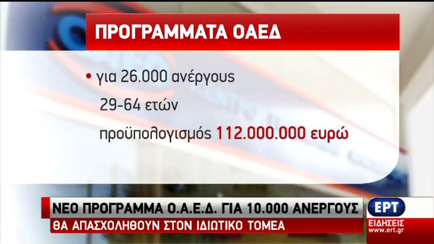 Ευκαιρίες απασχόλησης σε 36.000 ανέργους – Σε εφαρμογή τον Ιανουάριο νέα προγράμματα