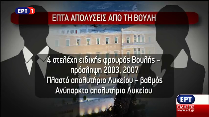 Βουλή: Απολύθηκαν επτά υπάλληλοι λόγω πλαστών πτυχίων (vid)