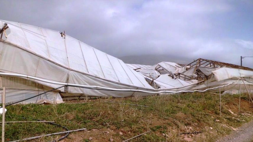 Ιεράπετρα: Ζημιές από τον ανεμοστρόβιλο