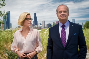 Kane (Kelsey Grammer) and Kitty (Kathleen Robertson) talk about everthing.
