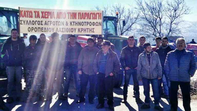 Ηράκλειο: Αποκλεισμός της εθνικής οδού στα Μάλια