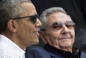 US President Obama at baseball friendly game in Cuba