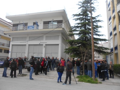 Σέρρες: Μικρή συμμετοχή στη συμβολική κατάληψη του  ΟΠΕΚΕΠΕ από αγρότες