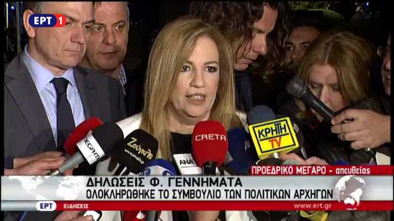 Φ. Γεννηματά: Χρειάζεται κυβέρνηση εθνικής ενότητας (vid)