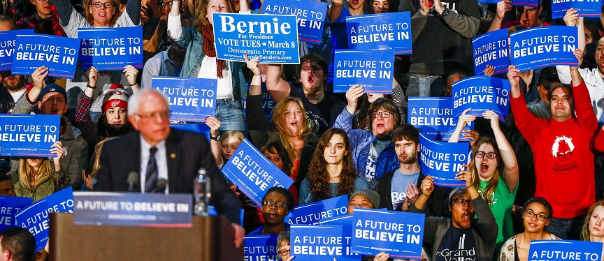 Bernie Sanders campaigns in Allendale, Michigan