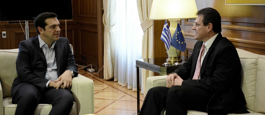 Συνάντηση του Α. Τσίπρα με τον αντιπρόεδρο της Κομισιόν για ενεργειακά θέματα: Η Ελλάδα μπορεί να γίνει ενεργειακός κόμβος