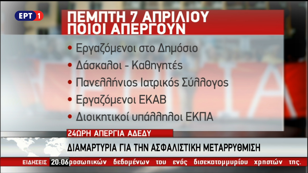 24ωρη απεργία της ΑΔΕΔΥ την Πέμπτη – Δεν θα γίνουν πτήσεις – Συμμετέχουν και οι δημοσιογράφοι (vid)