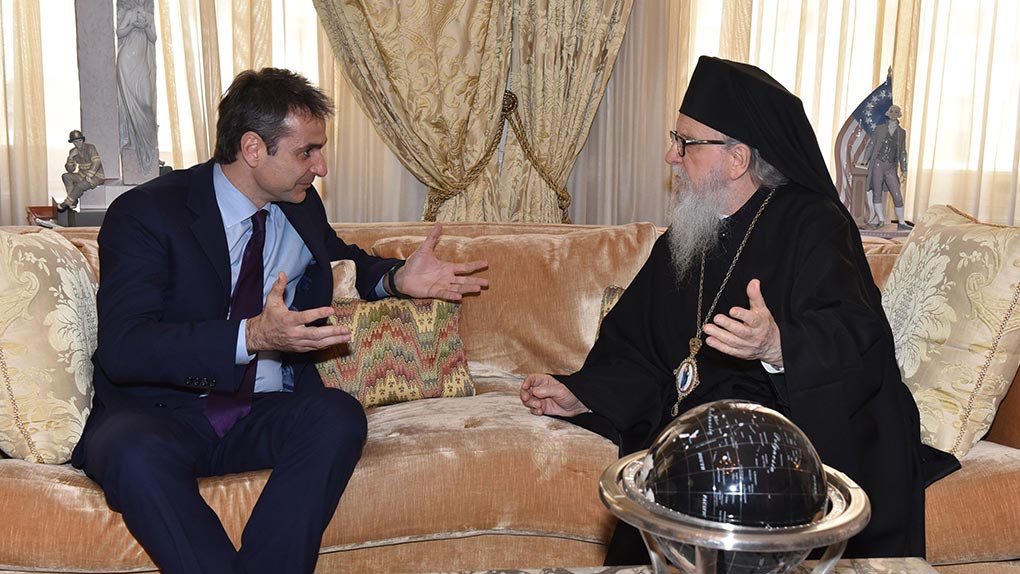 Κ. Μητσοτάκης: Η ΝΔ μπορεί να δώσει λύση – Συνάντηση με τον αρχιεπίσκοπο Αμερικής Δημήτριο (vid)