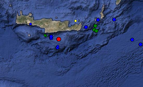 Χανιά: 4,3 Ρίχτερ νοτιοανατολικά του Ηρακλείου