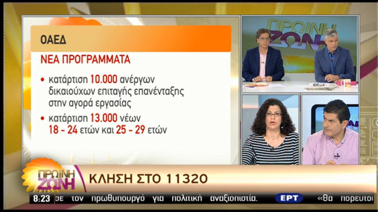 Νέα προγράμματα για ανέργους – H διοικητής του ΟΑΕΔ M.Καραμεσίνη μιλά στην ΕΡΤ (video)