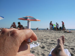 smoking at the beach