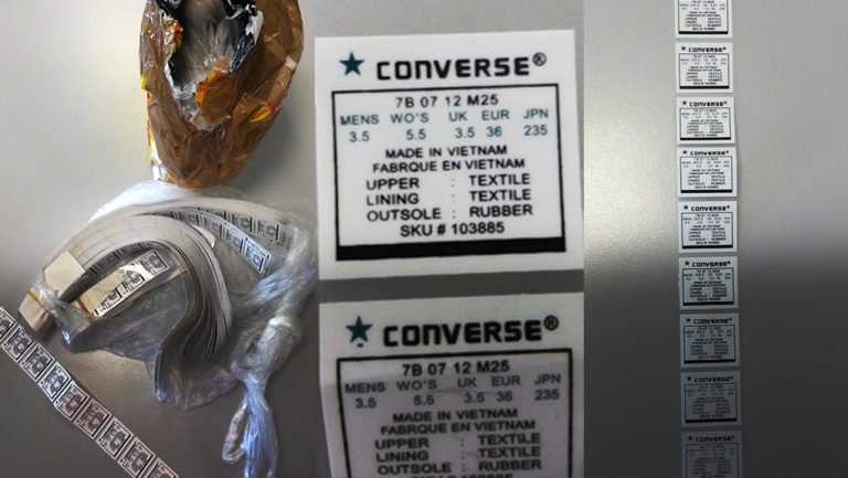 Χιλιάδες παραποιημένες ετικέτες Converse στα δίχτυα τελωνειακών