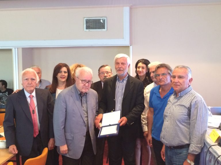 Βράβευσε Σταύρο Παπαδόπουλο η Περιφέρεια Πελοποννήσου