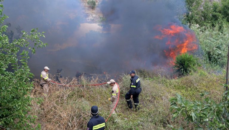 Υπό μερικό έλεγχο η πυρκαγιά κοντά στην Κνωσό