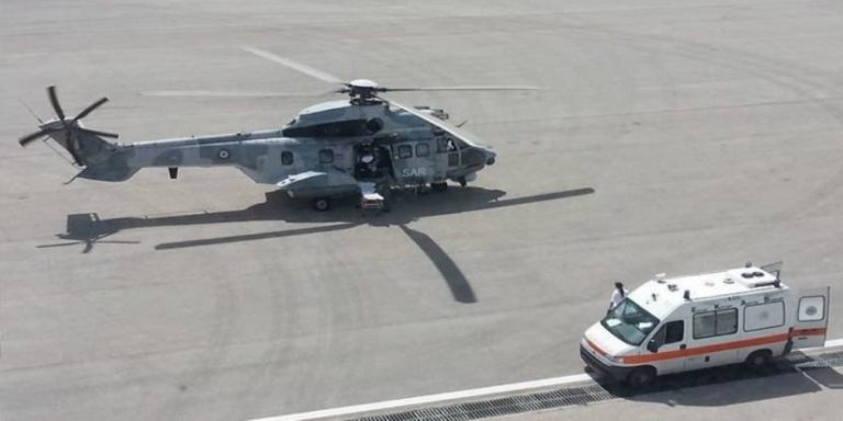 Διακομιδή βρέφους από τη Ρόδο με “Super Puma”