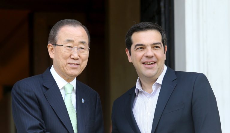 Με τον Γ.Γ. του ΟΗΕ Μπαν κι Μουν συναντήθηκε ο πρωθυπουργός Α. Τσίπρας (video)
