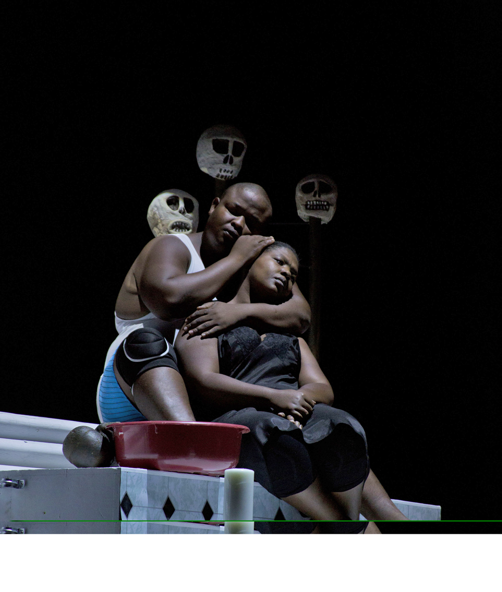 10 Owen Metsileng as Macbeth and Nobulumko Mngxekeza as Lady Macbeth - photo by Nicky Newman