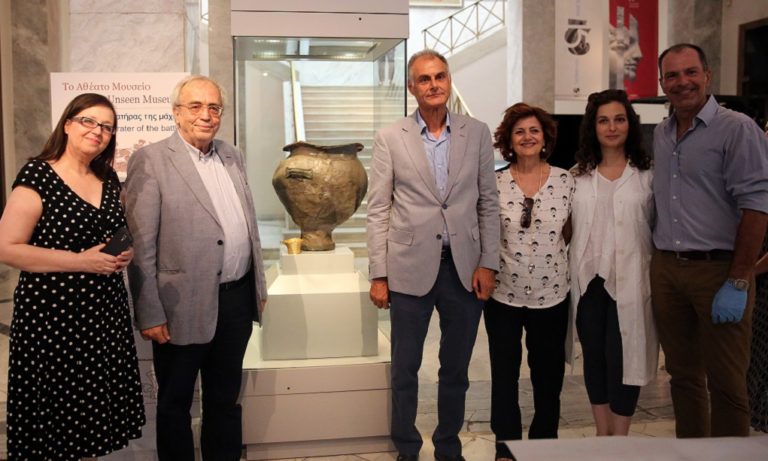 Ο “Κρατήρας της μάχης” εκτίθεται στο Αρχαιολογικό Μουσείο