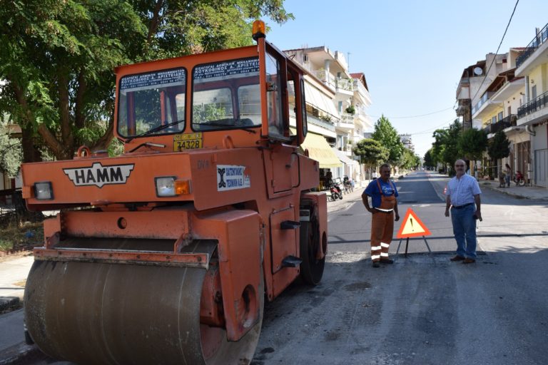 Ασφαλτόστρωση τμήματος της οδού Καραϊσκάκη  στην Καρδίτσα