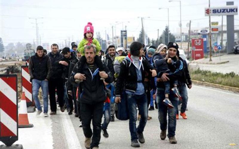 Διαμαρτυρία προσφύγων και μεταναστών στα Διαβατά