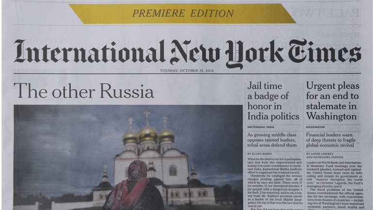 Η International New York Times εγκαταλείπει το Παρίσι