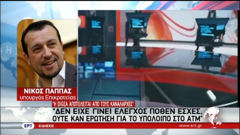 Kόντρες για άδειες, διαπλοκή, Σαββίδη – Δηλώσεις Παππά στην ΕΡΤ (video)