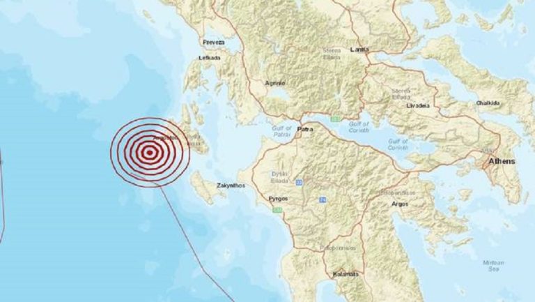 Σεισμός 4,5 Ρίχτερ δυτικά της Κεφαλονιάς
