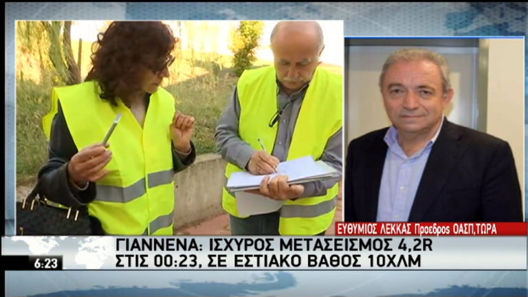 Νέα σεισμική δόνηση 4,2 Ρίχτερ στα Γιάννενα (video)