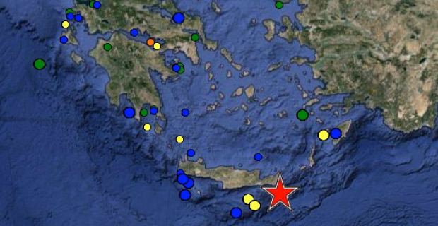 Κρήτη: Σεισμός 4,2 Ρίχτερ νοτιοανατολικά της Ζάκρου