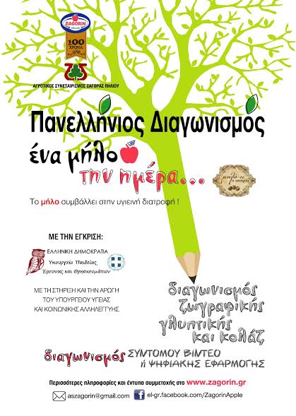 Βόλος: Πανελλήνιος Μαθητικός Διαγωνισμός για το μήλο από τον Α.Σ. Ζαγοράς