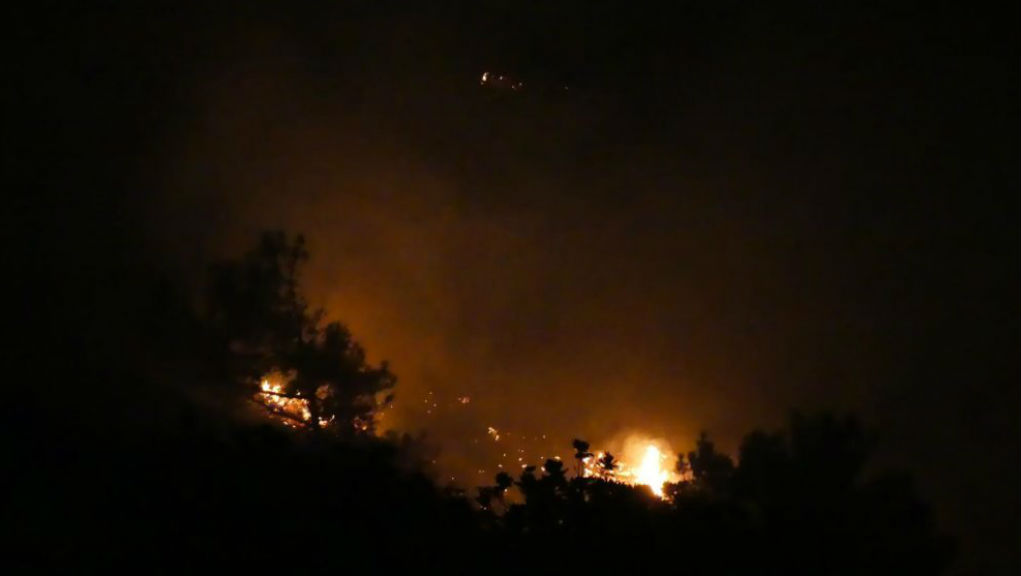 Φωτιά στην Κάρυστο δεν απειλεί κατοικημένη περιοχή