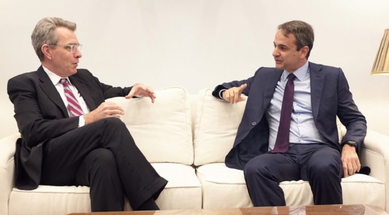 Συνάντηση του Κ. Μητσοτάκη με τον Αμερικανό πρέσβη Τζ. Πάιατ