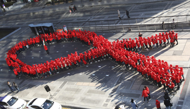 Εκδήλωση για την παγκόσμια ημέρα AIDS στην πλατεία Αριστοτέλους