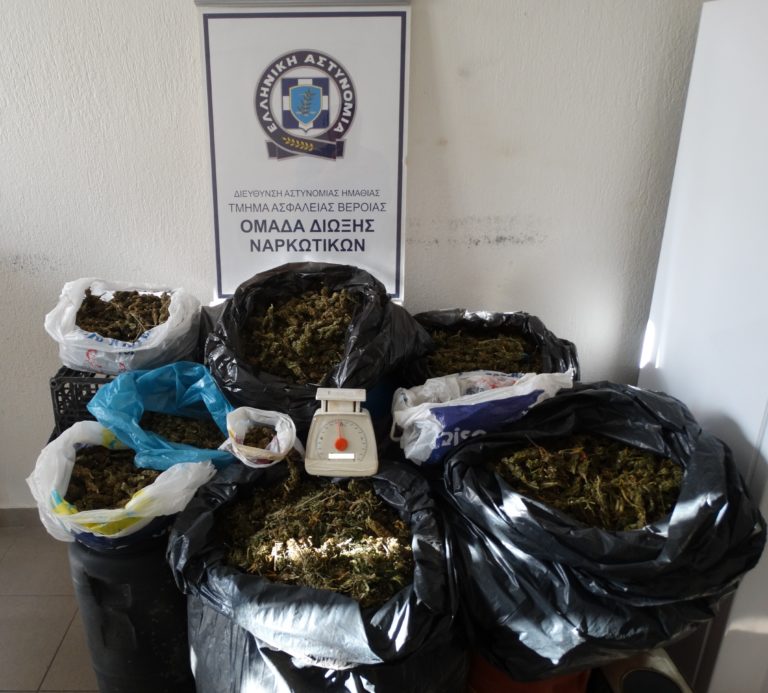 Πατέρας και γιος στη Βέροια έκρυβαν στα σπίτια τους 14 κιλά κάνναβη