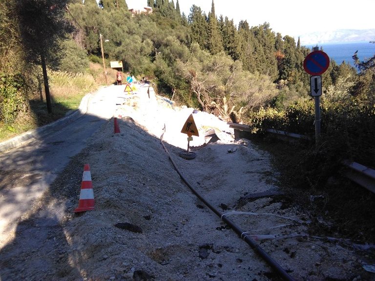Κέρκυρα: Τελειώνει το έργο στην ε.ο. Γύρου Αχιλλείου