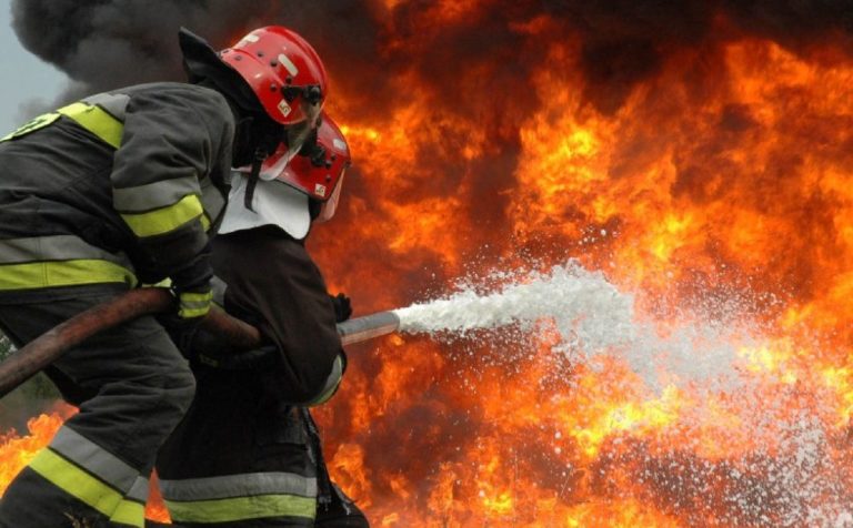 Βόλος: Μεγάλη φωτιά σε επιχείρηση μεταφορών