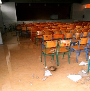 2ο Γυμνάσιο-Λύκειο Τρικάλων-Πτώση ψευδοροφής