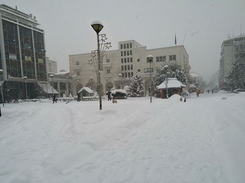 Σφοδρή χιονόπτωση στο νομό Καρδίτσας