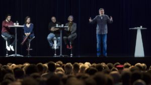 Jean-Luc Melenchon Melenchon hologram campaign rally