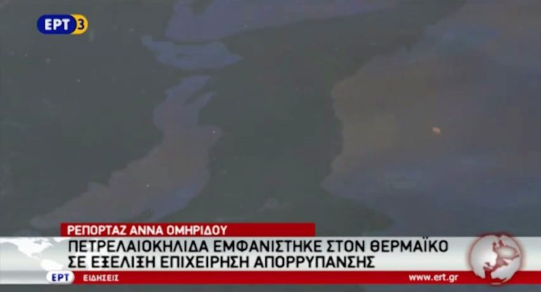 Επιχείρηση απορρύπανσης στον Θερμαϊκό (video)