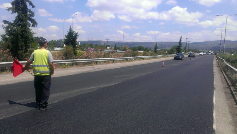 Εργασίες συντήρησης στην εθν. οδό Θεσσαλονίκης – Ν. Μουδανίων