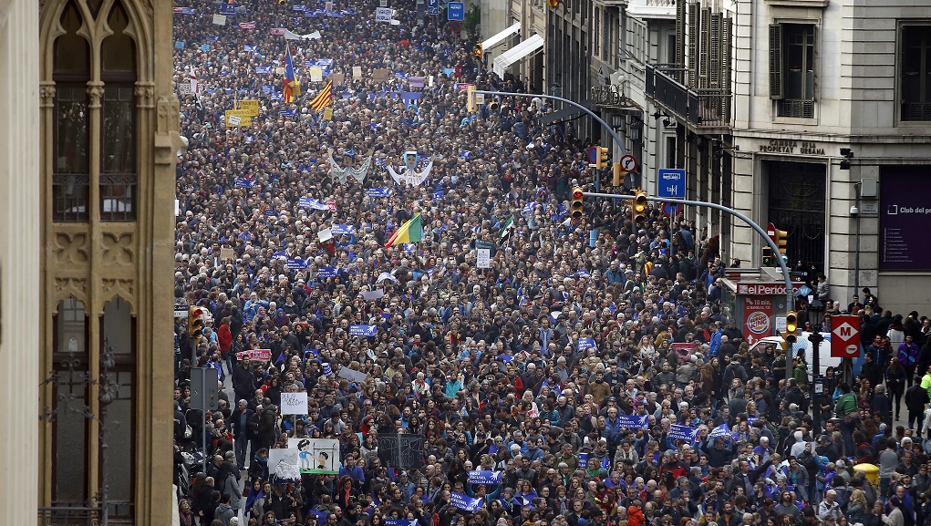 Demonstration in support of refugees