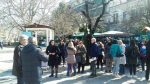 Από την κινητοποίηση των γονιών σήμερα στα Τρίκαλα