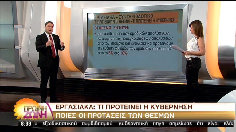 Προτάσεις και αντιπροτάσεις  για εργασιακά και συντάξεις (video)
