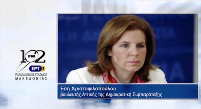 Ε.Χριστοφιλοπούλου: “Δεν ταυτιζόμαστε ούτε με τη ΝΔ, ούτε με το ΣΥΡΙΖΑ” (audio)