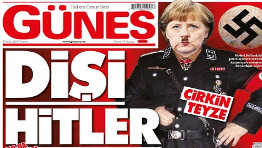 «Χίτλερ στο γυναικείο», είναι ο τίτλος της εφημερίδας Günes