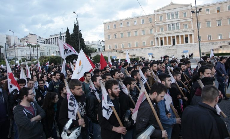 Συλλαλητήριο του ΠΑΜΕ κατά της συμφωνίας στην Ομόνοια