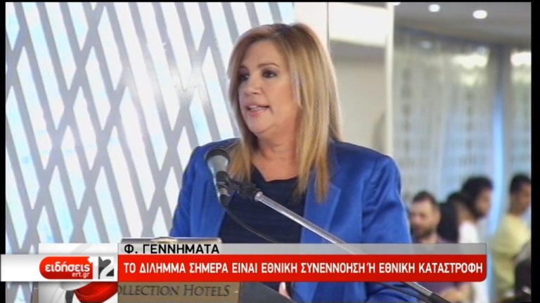 Φ. Γεννηματά: Το δίλλημα σήμερα είναι εθνική συνεννόηση ή εθνική καταστροφή (video)